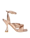 STUART WEITZMAN STUART WEITZMAN STUART WEITZMAN SANDAL WITH ROSE GOLD HEEL WOMAN SANDALS ROSE GOLD SIZE 7.5 LEATHER