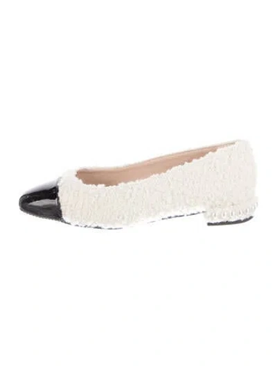 Pre-owned Stuart Weitzman Studded Accents Ballet Flats In Neutral
