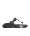 Stuart Weitzman Stuflex T-strap Slide Sandal In Black