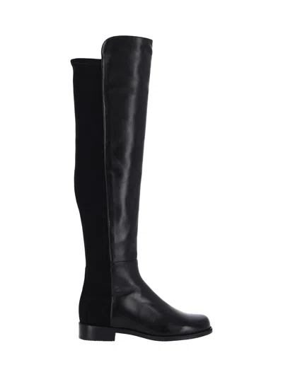 Stuart Weitzman Stunning Lamb Leather Chelsea Boots In Black
