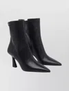 Stuart Weitzman Stylish Leather Ankle Boots With Pointed Toe In Black
