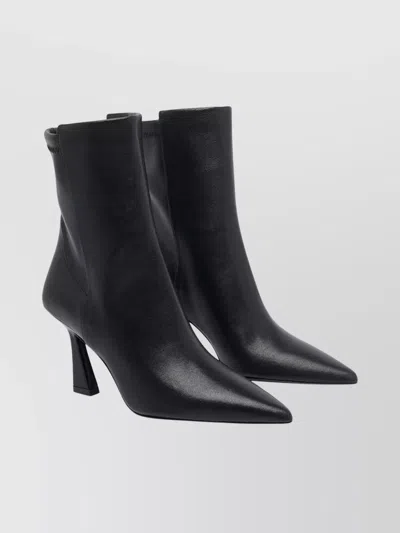 STUART WEITZMAN STYLISH LEATHER ANKLE BOOTS WITH POINTED TOE