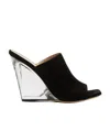 Stuart Weitzman Sue Transparent-heel Mules In Black