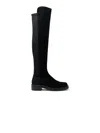 Stuart Weitzman Suede 5050 Celia Boots In Black