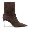 Stuart Weitzman 80mm Pointed-toe Zip Boots In Brown