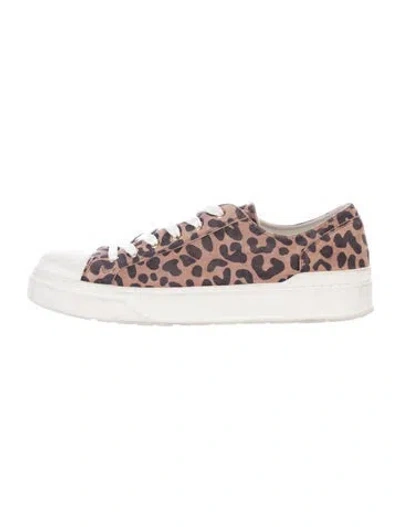 Pre-owned Stuart Weitzman Suede Animal Print Sneakers In Multi