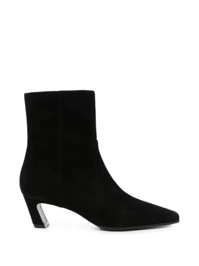 Stuart Weitzman Suede Ankle Boots In Black
