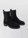 Stuart Weitzman Suede Ankle Boots Block Heel In Black
