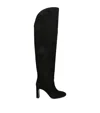 Stuart Weitzman Suede Babette Tubo Over-the-knee-boots 85 In Black