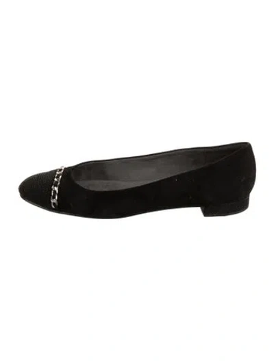 Pre-owned Stuart Weitzman Suede Ballet Flats In Blue