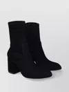 Stuart Weitzman Suede Block Heel Ankle Boots