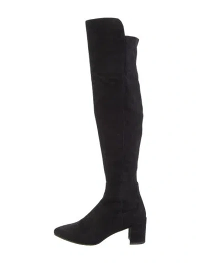 Pre-owned Stuart Weitzman Suede Boots In Black