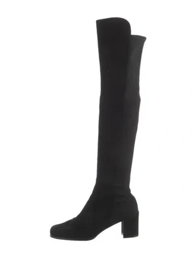 Pre-owned Stuart Weitzman Suede Boots In Black