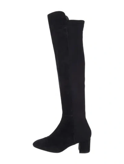 Pre-owned Stuart Weitzman Suede Boots In Black
