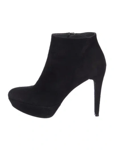 Pre-owned Stuart Weitzman Suede Boots In Black