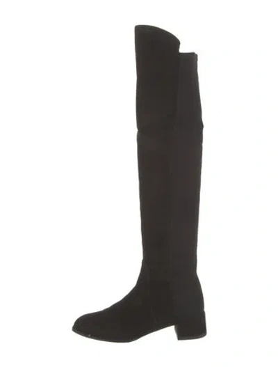 Pre-owned Stuart Weitzman Suede Boots In Black
