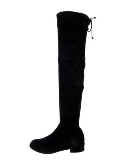 Pre-owned Stuart Weitzman Suede Boots In Black