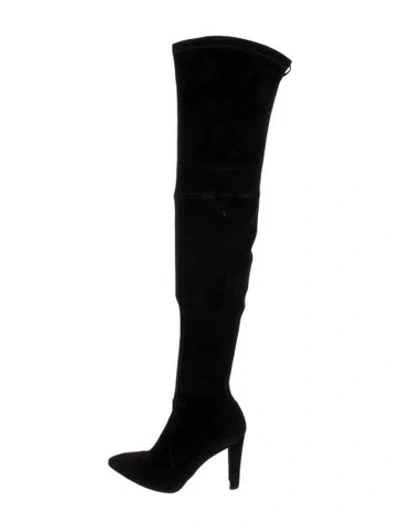 Pre-owned Stuart Weitzman Suede Boots In Black