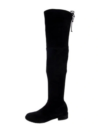 Pre-owned Stuart Weitzman Suede Boots In Black
