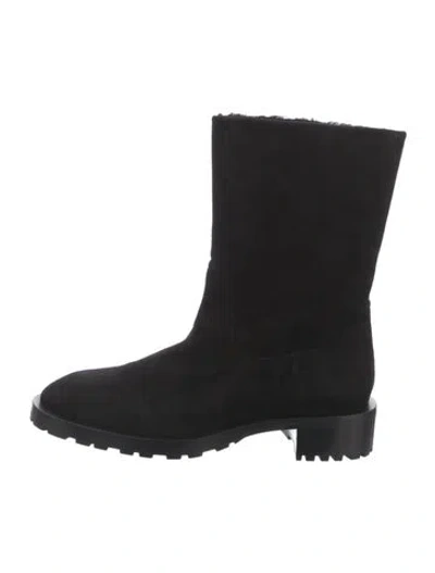 Pre-owned Stuart Weitzman Suede Boots In Black
