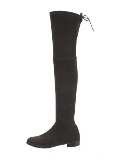 Pre-owned Stuart Weitzman Suede Boots In Black