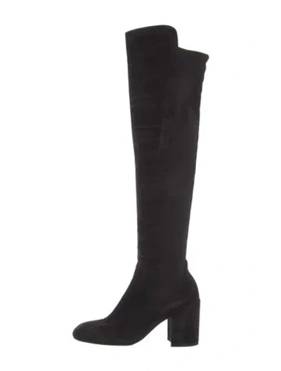 Pre-owned Stuart Weitzman Suede Boots In Black