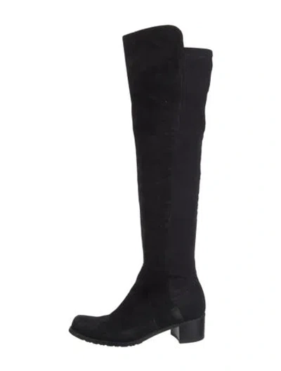 Pre-owned Stuart Weitzman Suede Boots In Black