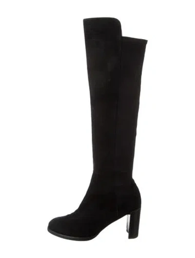 Pre-owned Stuart Weitzman Suede Boots In Black