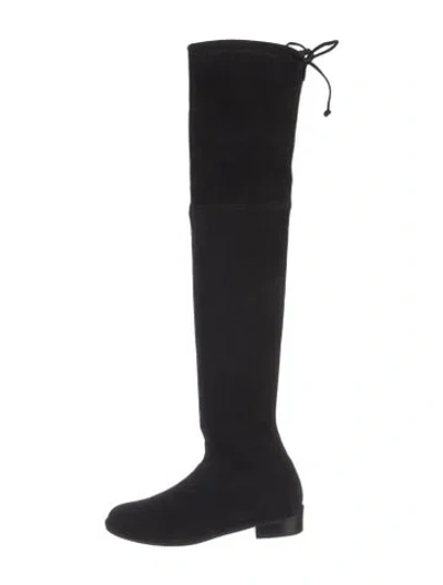 Pre-owned Stuart Weitzman Suede Boots In Black