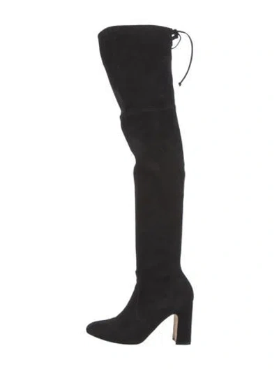 Pre-owned Stuart Weitzman Suede Boots In Black