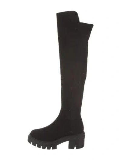 Pre-owned Stuart Weitzman Suede Boots In Black