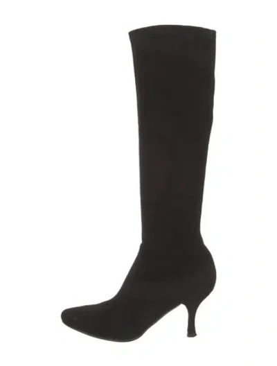 Pre-owned Stuart Weitzman Suede Boots In Black