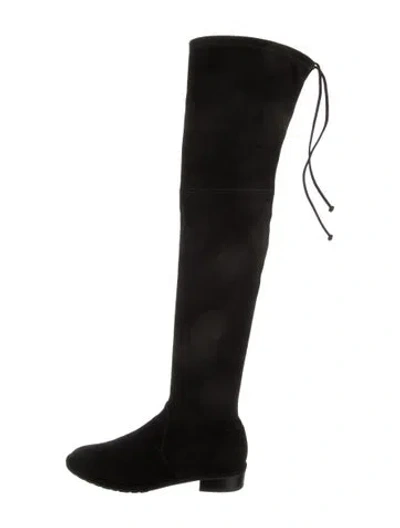 Pre-owned Stuart Weitzman Suede Boots In Black
