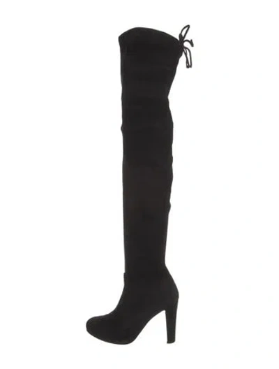 Pre-owned Stuart Weitzman Suede Boots In Black
