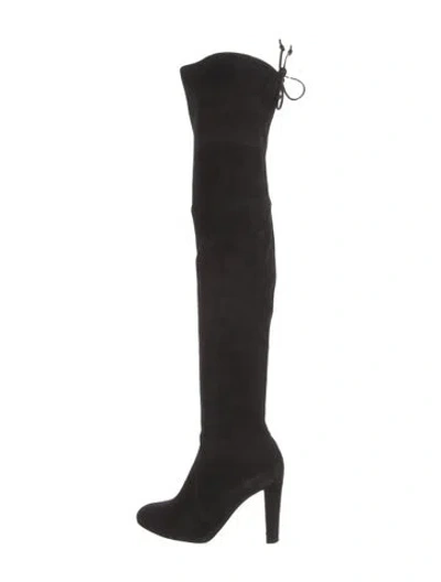 Pre-owned Stuart Weitzman Suede Boots In Black
