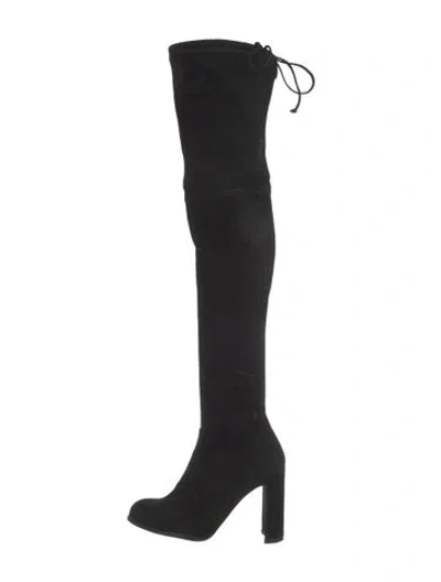 Pre-owned Stuart Weitzman Suede Boots In Black