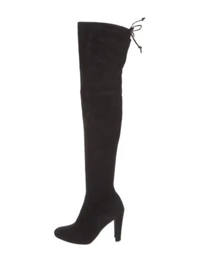 Pre-owned Stuart Weitzman Suede Boots In Black