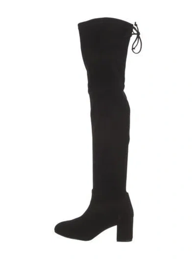 Pre-owned Stuart Weitzman Suede Boots In Black