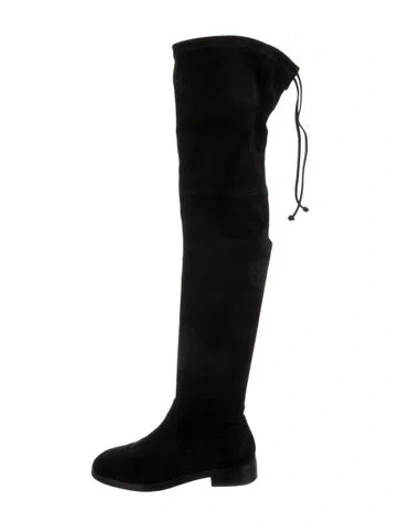 Pre-owned Stuart Weitzman Suede Boots In Black