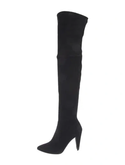 Pre-owned Stuart Weitzman Suede Boots In Black