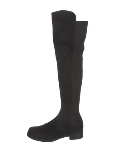 Pre-owned Stuart Weitzman Suede Boots In Black