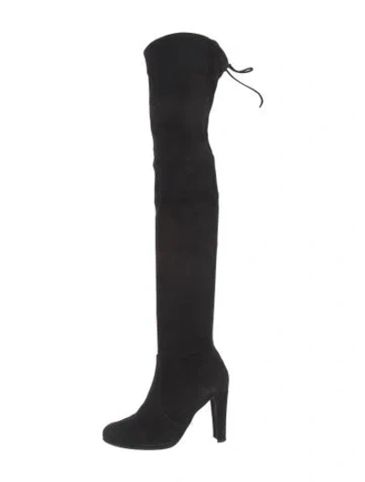 Pre-owned Stuart Weitzman Suede Boots In Black