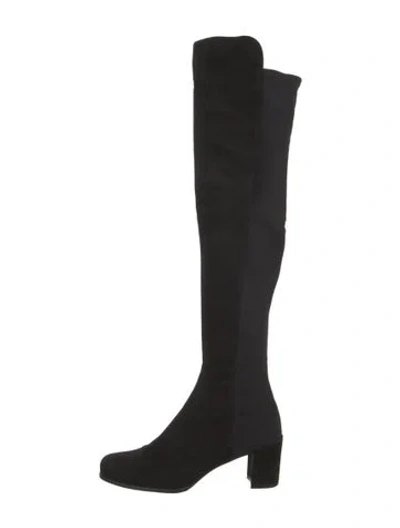 Pre-owned Stuart Weitzman Suede Boots In Black