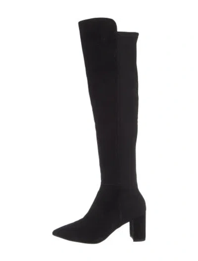 Pre-owned Stuart Weitzman Suede Boots In Black