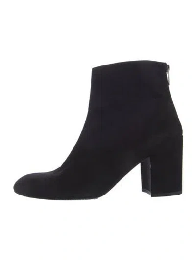 Pre-owned Stuart Weitzman Suede Boots In Black