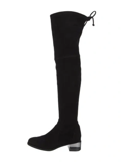 Pre-owned Stuart Weitzman Suede Boots In Black