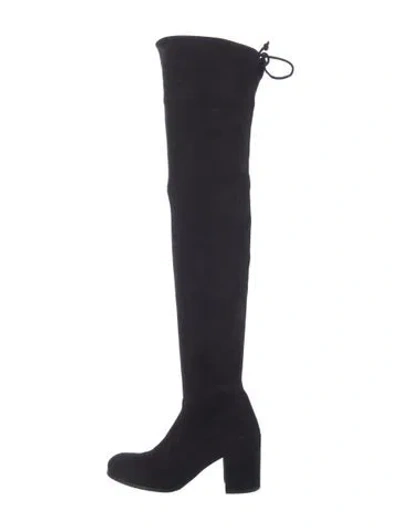Pre-owned Stuart Weitzman Suede Boots In Black