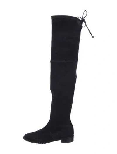 Pre-owned Stuart Weitzman Suede Boots In Black