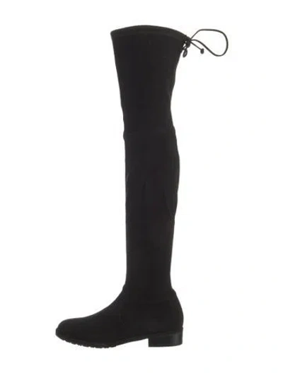 Pre-owned Stuart Weitzman Suede Boots In Black
