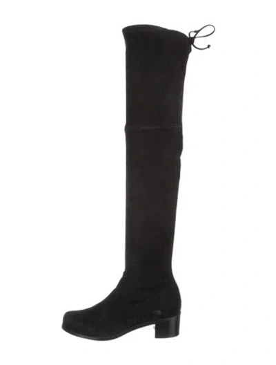 Pre-owned Stuart Weitzman Suede Boots In Black